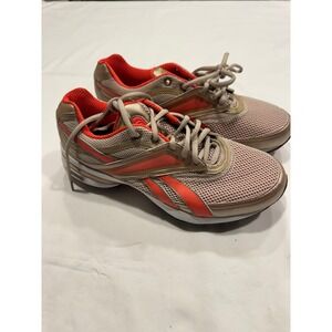 Reebok EasyTone Gold Orange Mesh Walking  Sneakers Womens 9 RB911PVN11J11260